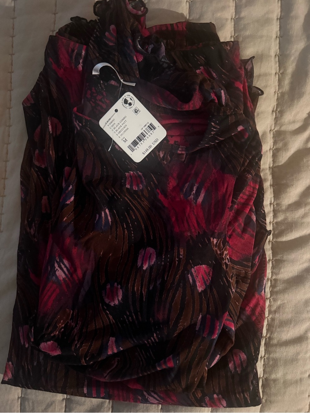 BNWT Free People Floral Mesh Midi Skirt Set - Picture 4 of 6